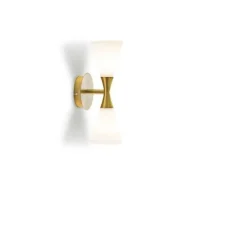 Harlekin vägglampa Duo mässing E14