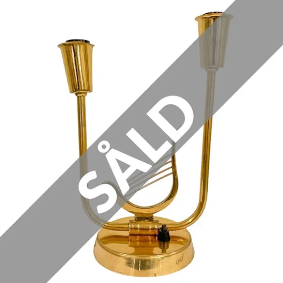 Harpan bordslampa 2-arm, mässing