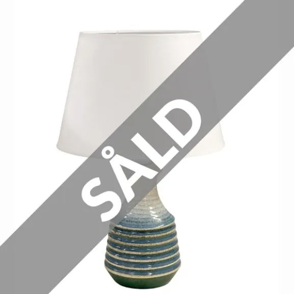 Heinz Schlichting bordslampa, blå/grå