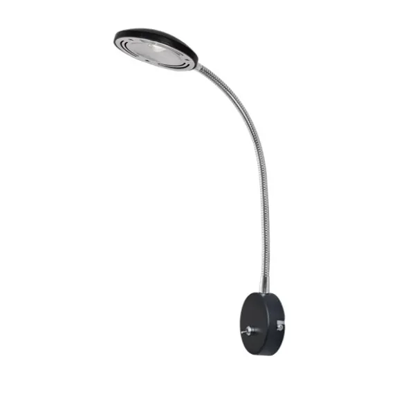 HERO vägglampa, svart/krom