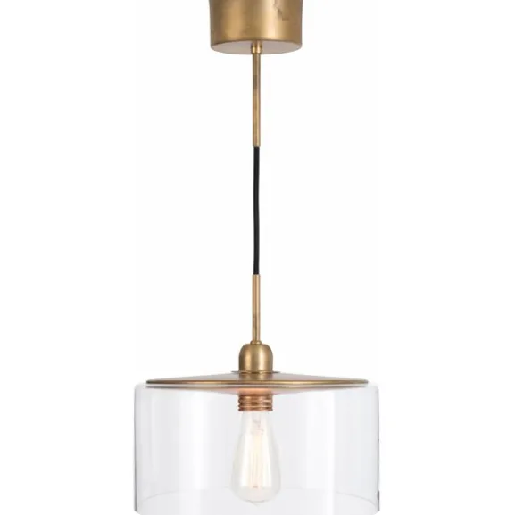 Hägring taklampa, råmässing/klar 30cm