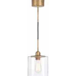 Hägring taklampa, råmässing/klar 17cm