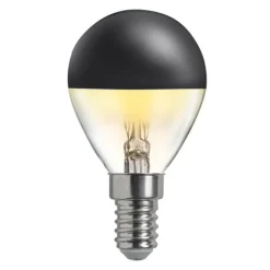 HIDDEN LIGHT toppförspeglad klot svart E14 4W 2700K dimbar