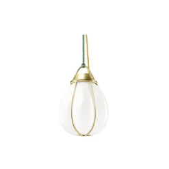 Hobo taklampa liten, råmässing/opal 22cm