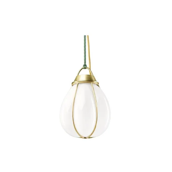 Hobo taklampa liten, råmässing/opal 22cm