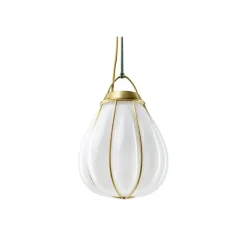 Hobo taklampa, råmässing/opal 28cm