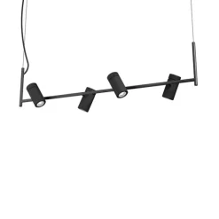 Holder linjär pendel 4 svart GU10