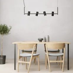 Holder linjär pendel 4 svart GU10