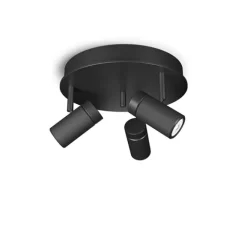 Holder spotlight rund 3 svart GU10