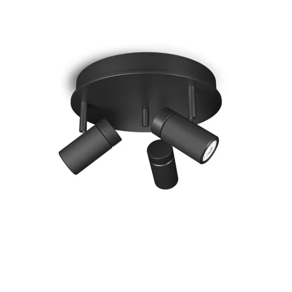 Holder spotlight rund 3 svart GU10