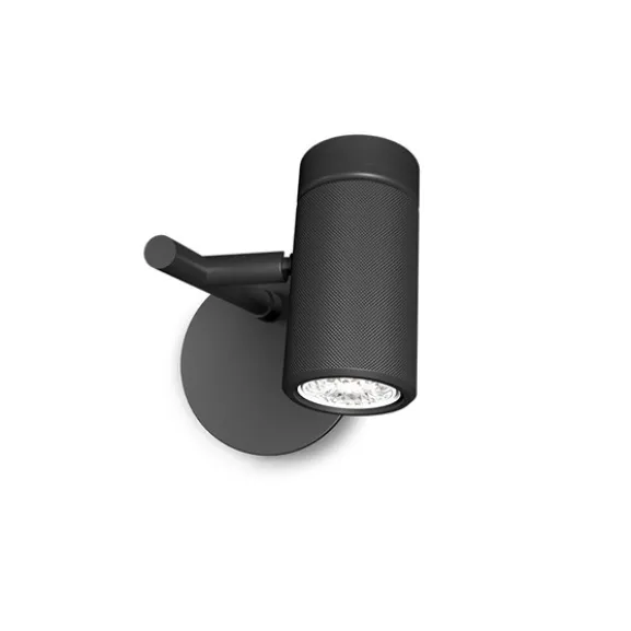 Holder vägglampa svart GU10