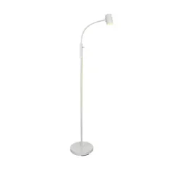 HUGIN golvlampa, vit GU10