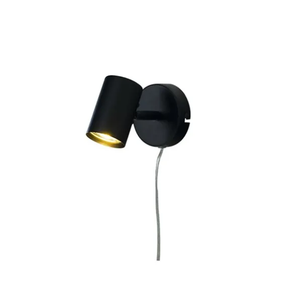 HUGIN vägglampa, svart GU10