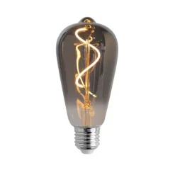 Humble ST64 Swirl bulb ljuskälla E27, rökgrå