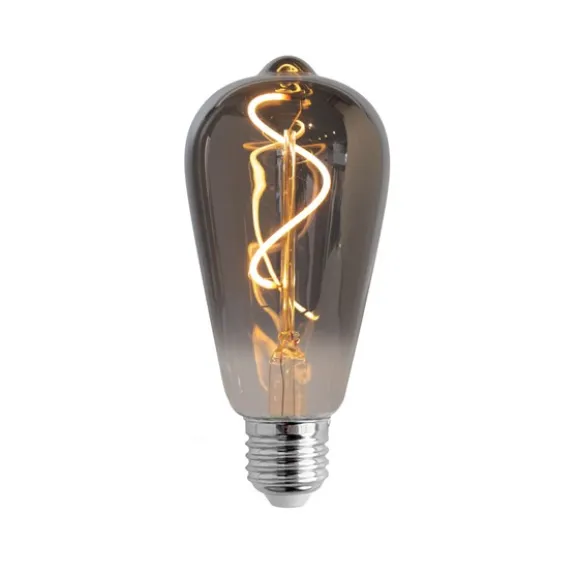 Humble ST64 Swirl bulb ljuskälla E27, rökgrå