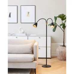 Hygge golvlampa 2-arm, Graphit svart