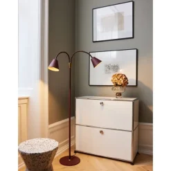 Hygge golvlampa 2-arm, Maroon