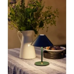Hygge portabel bordslampa Mörkgrön Ø19