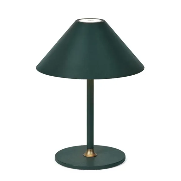 Hygge portabel bordslampa Mörkgrön Ø19