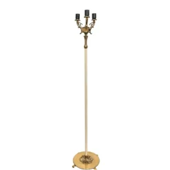 Hypatia golvlampa, mässing/vit