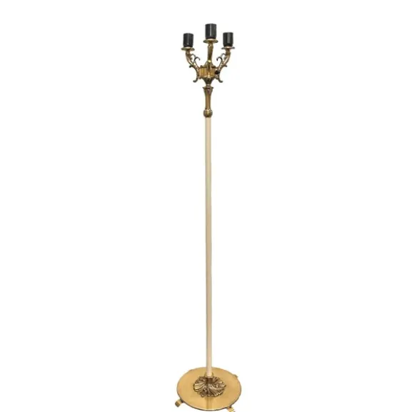 Hypatia golvlampa, mässing/vit