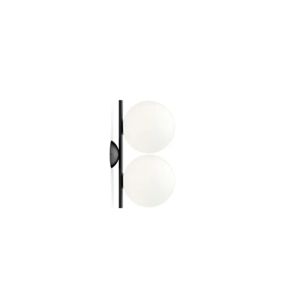 IC Lights C/W1 dubbel plafond, svart 42cm