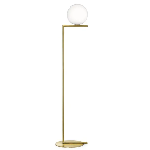 IC Lights F1 golvlampa, mässing 135cm