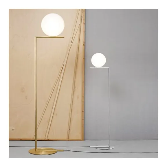 IC Lights F1 golvlampa, mässing 135cm