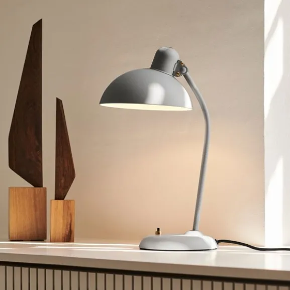 Kaiser idell bordslampa, Easy grey/brass 43cm