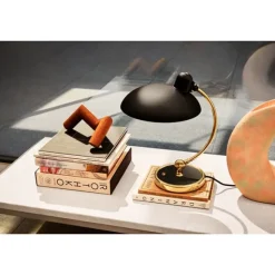 Kaiser Idell Luxus Bordslampa, Matt black/brass