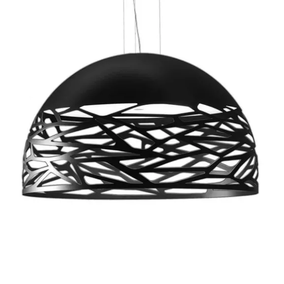 Kelly large dome pendel, svart 80cm