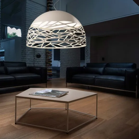 Kelly large dome pendel, svart 80cm