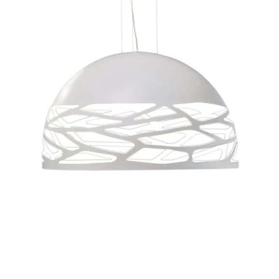 Kelly medium dome pendel, vit 60cm