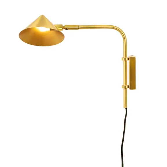 Kelly vägglampa short, guld
