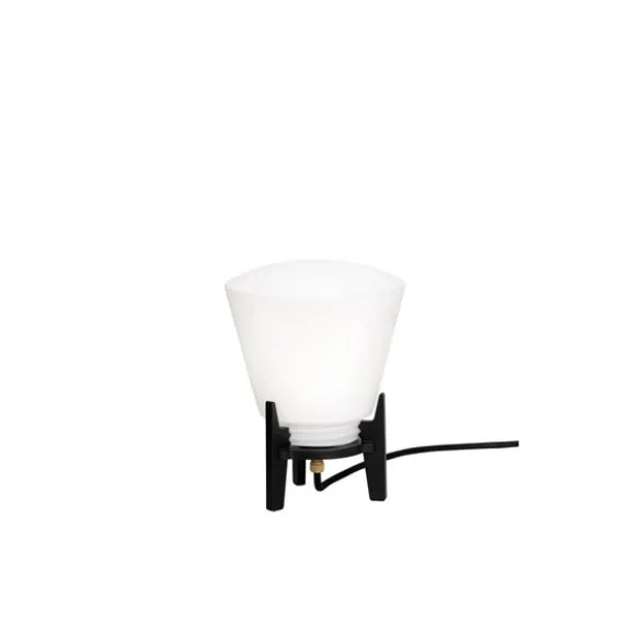 KH#100 Bordslampa låg svart/opalvit