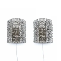 Kinkeldey Vägglampa kristall/krom x2