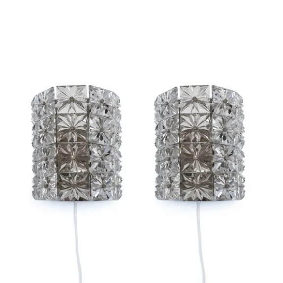 Kinkeldey Vägglampa kristall/krom x2