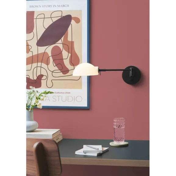 Kjøbenhavn vägglampa m/arm, Svart