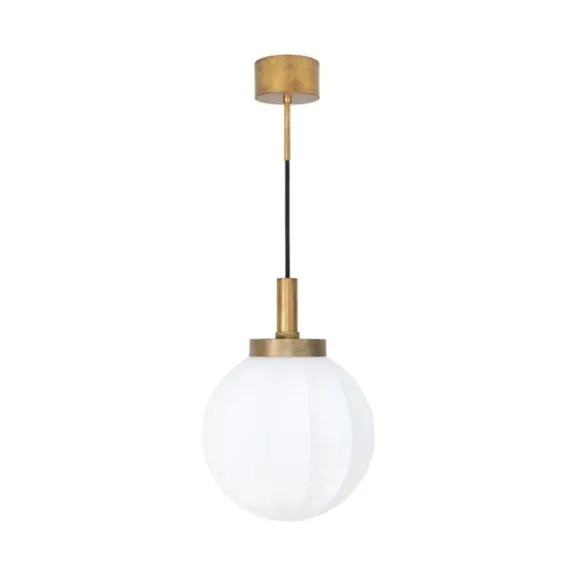 Klyfta 1 taklampa, råmässing/mattopal 25cm