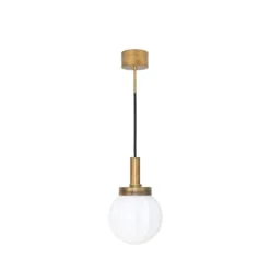 Klyfta 1 taklampa, råmässing/mattopal 15cm