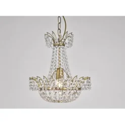 Kristallkrona Alexander Antikmässing 36cm