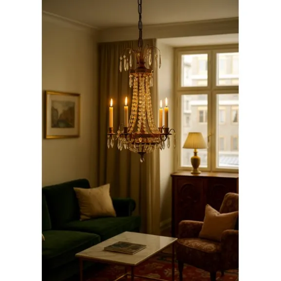 Kristallkrona Blå Elegans 45 cm