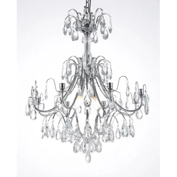 Kristallkrona Charlotte 8-Arm Stor Krom 60cm