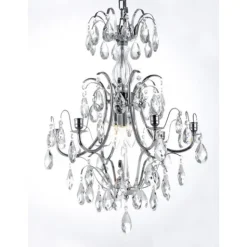 Kristallkrona Charlotte 6-Arm Medium Krom 47cm