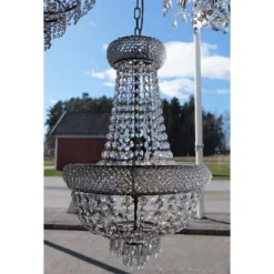 Kristallkrona Elisabeth Liten Krom 40cm