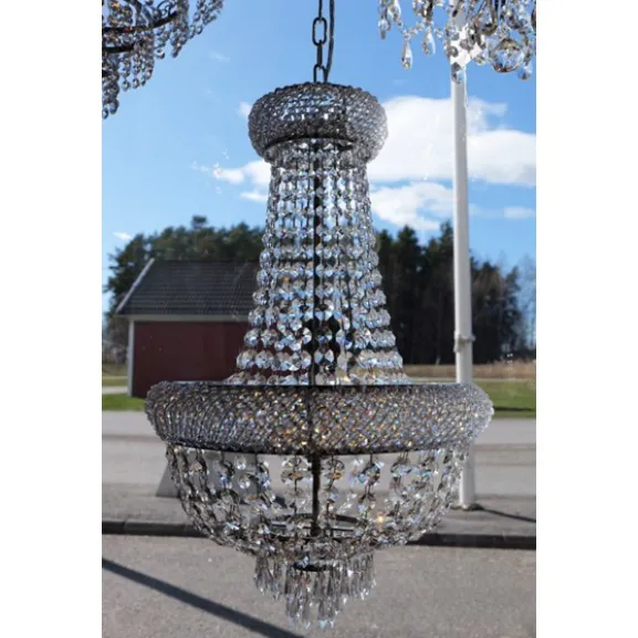 Kristallkrona Elisabeth Liten Krom 40cm