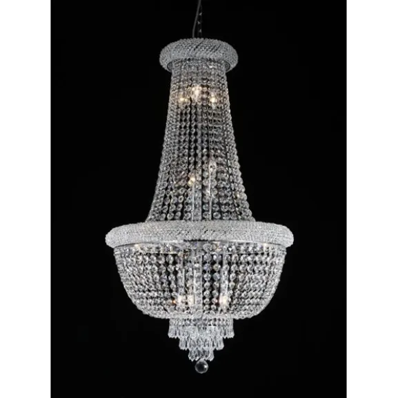 Kristallkrona Elisabeth Stor Krom 60cm