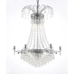 Kristallkrona Empire Classic 6-Arm Medium Krom 55cm