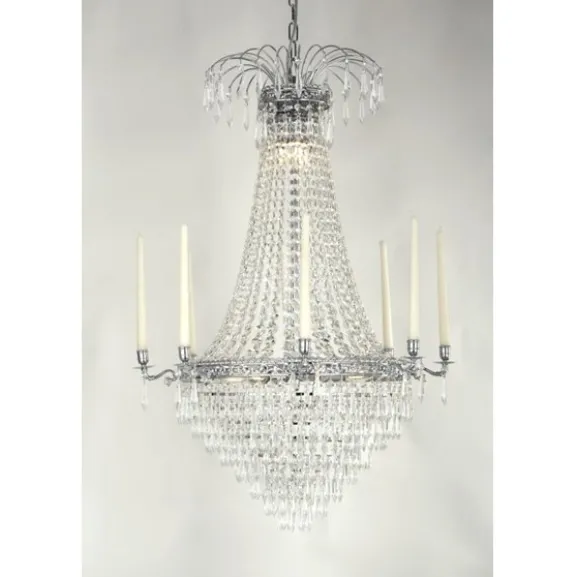 Kristallkrona Empire Classic Ny 8-Arm Stor Krom 66cm