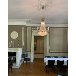Kristallkrona Empire Classic 8-Arm Stor Borstad Mässing 66cm